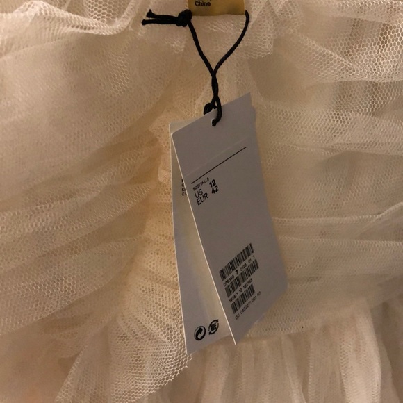 H&M cream layered tulle dress with boning - Picture 5 of 6
